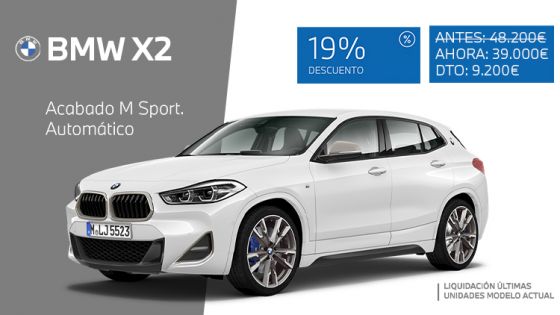 Liquidación últimas unidades BMW X2 con 19% descuento.