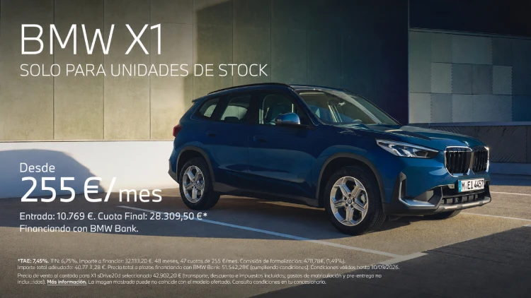 Nuevo BMW X1 desde 255€/mes*