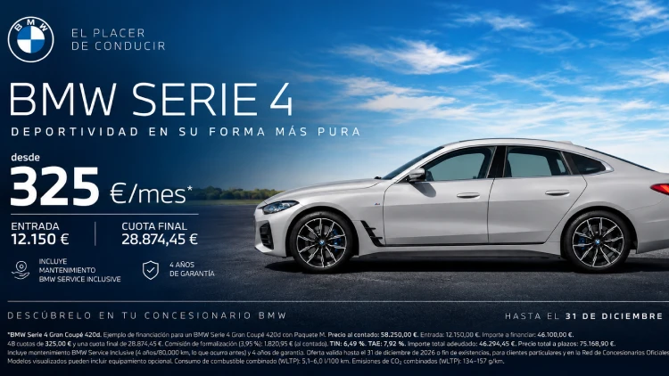 Nuevo BMWSerie 4 desde 325€/mes*